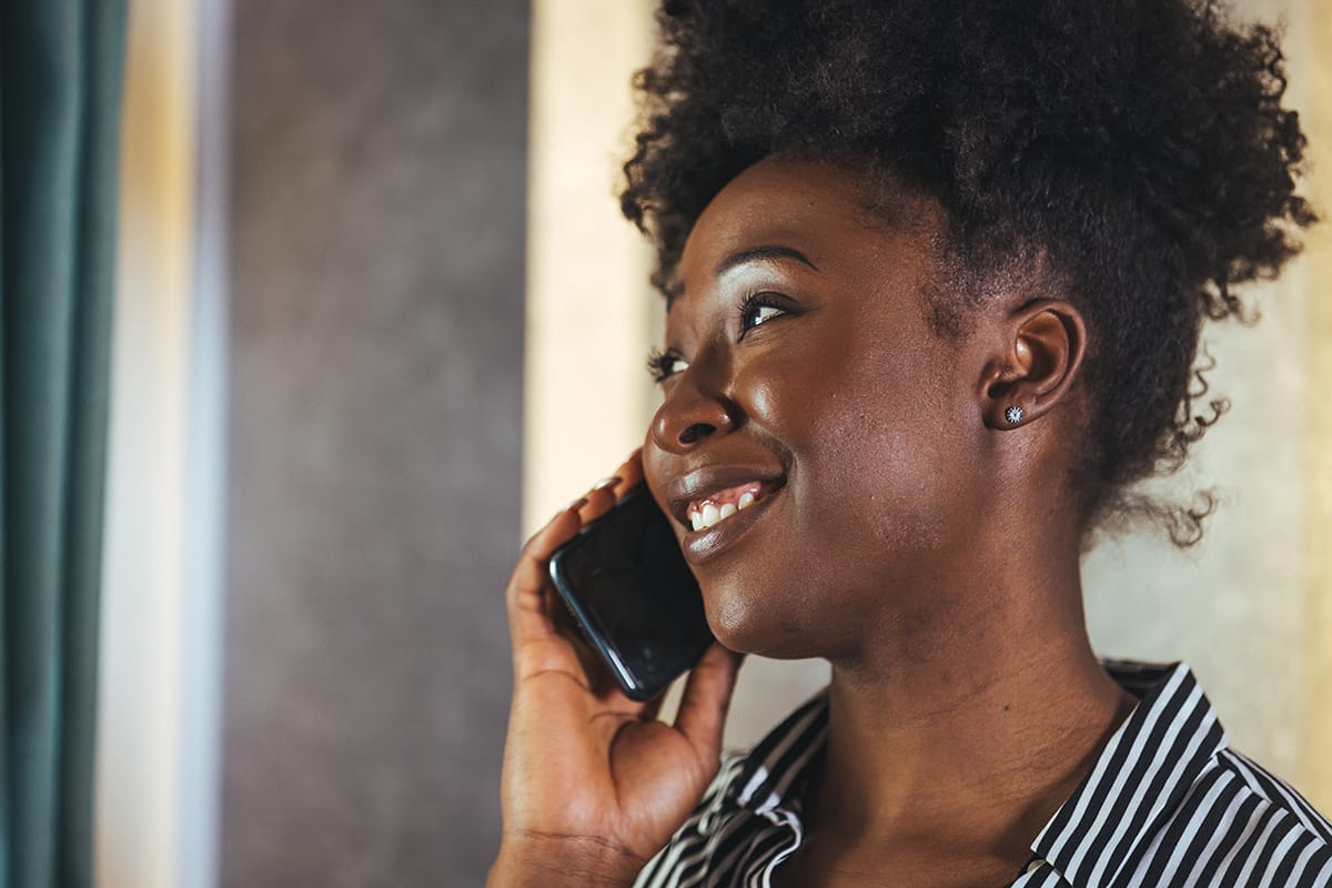 girl on phone discussing BIPOC mental health