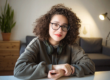 girl with curly hair learns about mental health advocacy