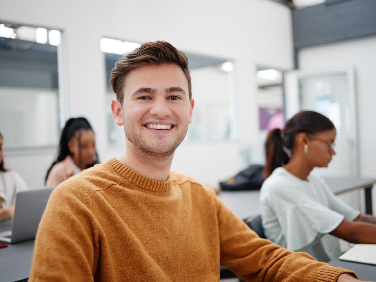 teen smiles while learning about goal-directing strategies