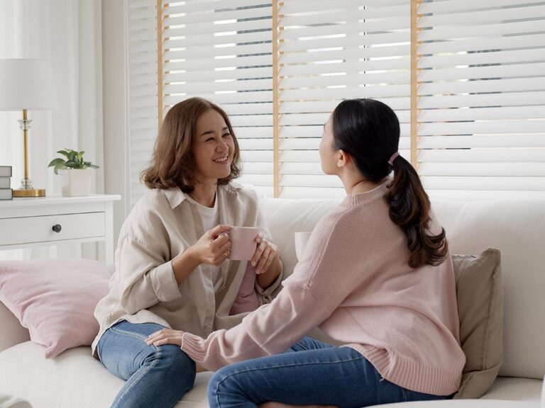 teen and mom discuss ways to support your teen’s mental health