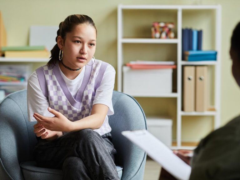 girl in therapy talks about how to support your child's mental health
